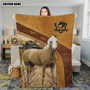 Palomino Horse Custom Name Blanket Collection, Farm Blanket, Farm Animal Blanket