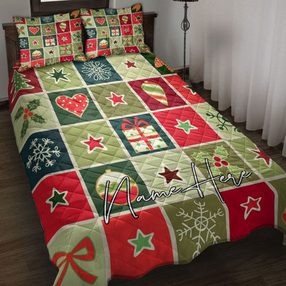 Patchworkmas Xmas Tree Winter Bedding Set, Christmas Beddings, Xmas Bedding Sets