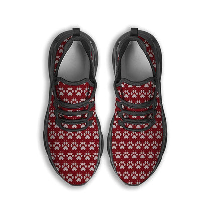Paw Knitted Christmas Print Pattern Black Max Soul Shoes, Christmas Sneakers, Christmas Shoes, Christmas Clunky Sneaker