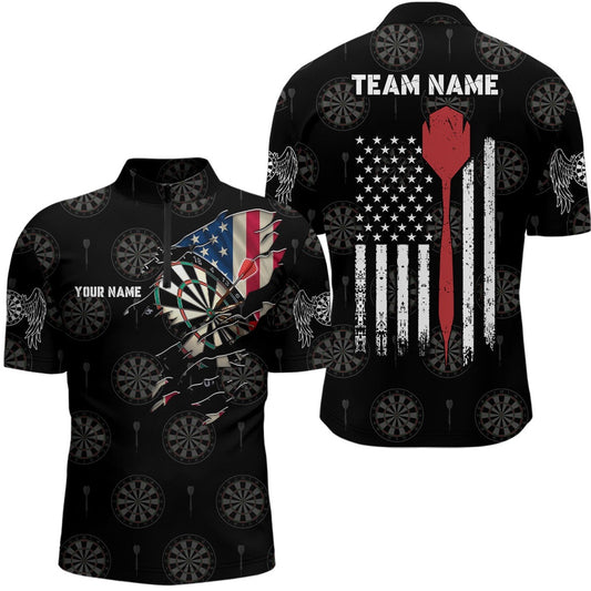 Personalized American Flag Custom Darts Jersey Shirt Patriotic Dart Jersey For Me, Darts Team Jersey Shirt