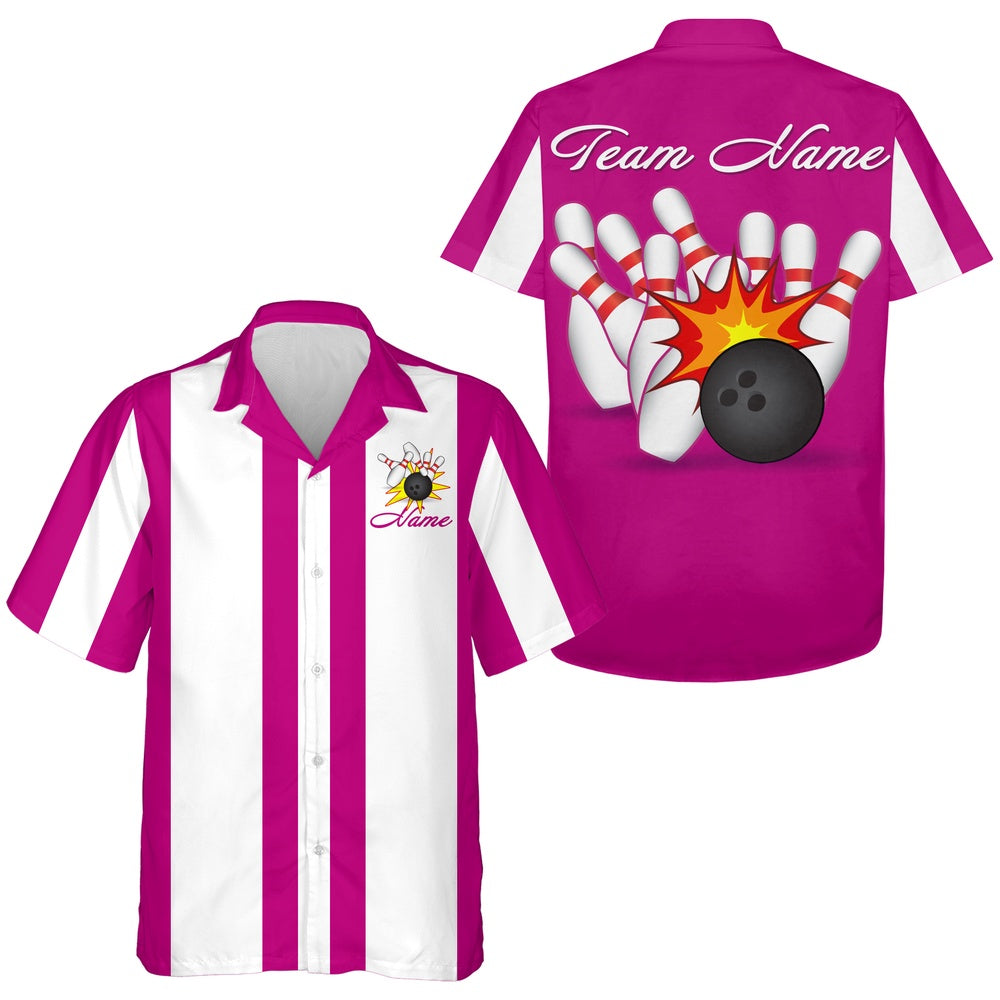 Personalized Bowling Hawaiian Bowling Team Hawaiian Bowling Hawaii Shirt Unisex, Bowling Team Hawaiian