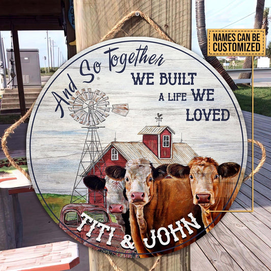 Personalized GUERNSEY And so together we built a life we loved Wooden Sign, Farm Wood Sign, Farm House Wood Signs
