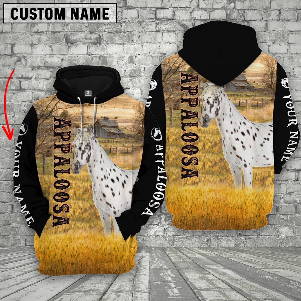 Personalized Name Appaloosa House On The Farm 3D Hoodie, Farmer Hoodie, Custom Farm Shirts, Farmer T Shirt