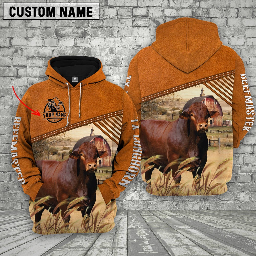 Personalized Name Beefmaster Barn Farm 3D Hoodie, Farmer Hoodie, Custom Farm Shirts, Farmer T Shirt