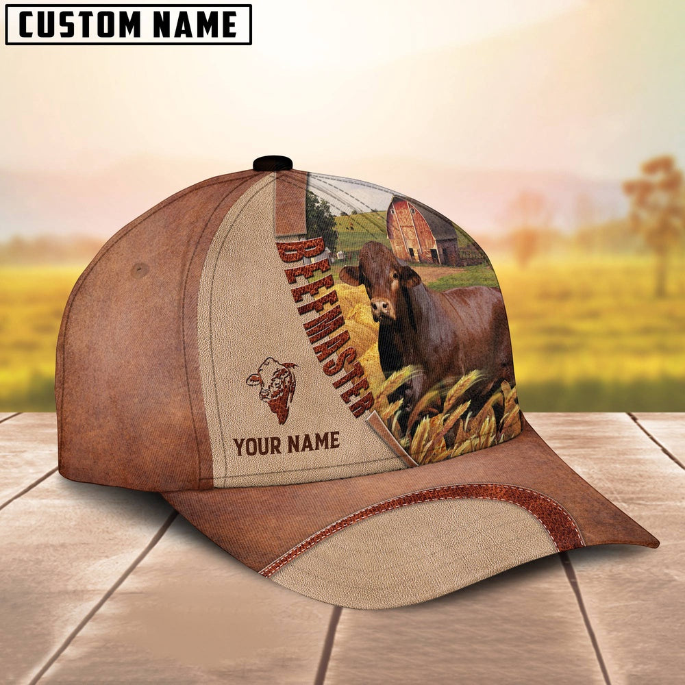 Personalized Name Beefmaster Farm Barn Cap, Farmer Cap, Cap For Farmers, Best Farm Hat, Farm Use Hat