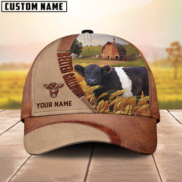 Personalized Name Belted Galloway Farm Barn Cap, Farmer Cap, Cap For Farmers, Best Farm Hat, Farm Use Hat