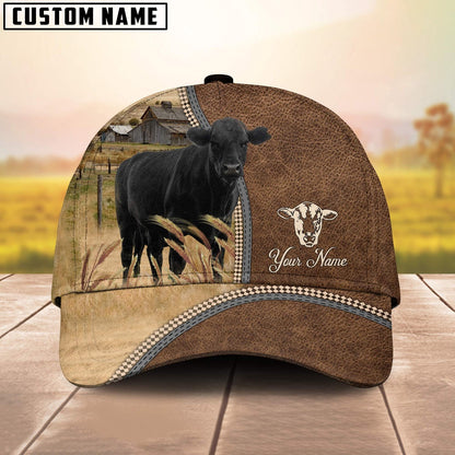 Personalized Name Black Angus Farming Cap, Farmer Cap, Cap For Farmers, Best Farm Hat, Farm Use Hat
