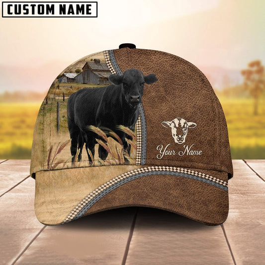 Personalized Name Black Angus Farming Cap, Farmer Cap, Cap For Farmers, Best Farm Hat, Farm Use Hat