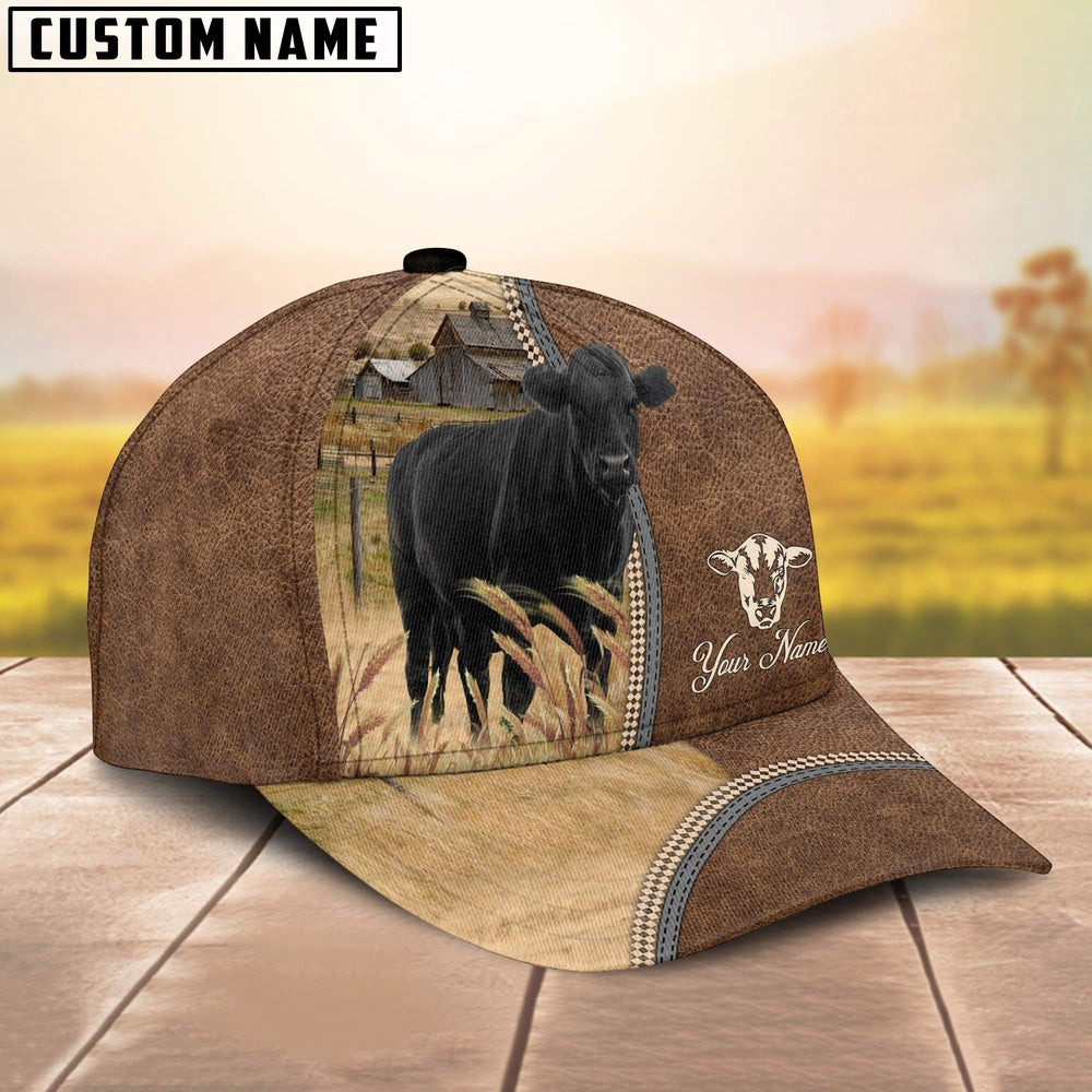 Personalized Name Black Angus Farming Cap, Farmer Cap, Cap For Farmers, Best Farm Hat, Farm Use Hat