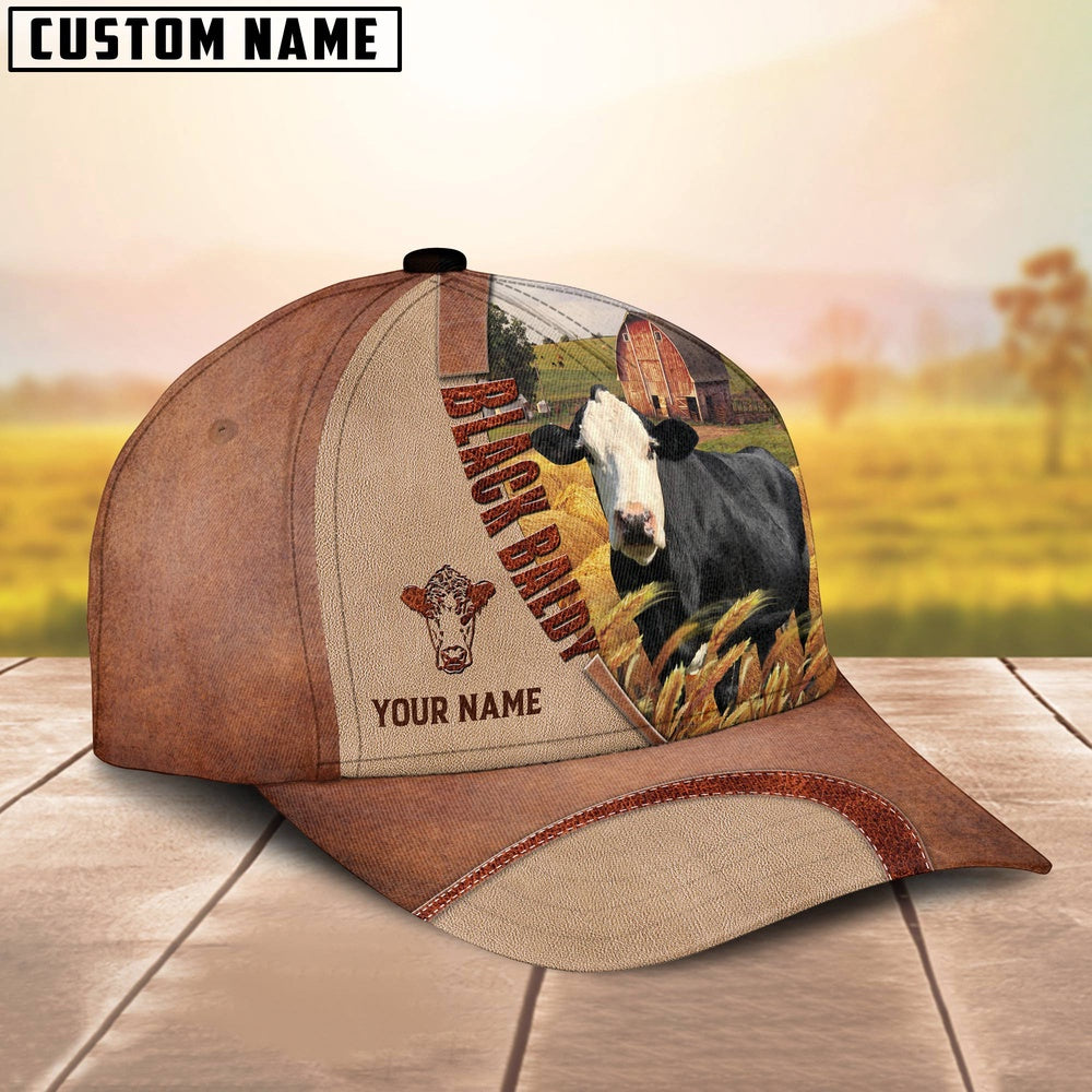 Personalized Name Black Baldy Farm Barn Cap, Farmer Cap, Cap For Farmers, Best Farm Hat, Farm Use Hat