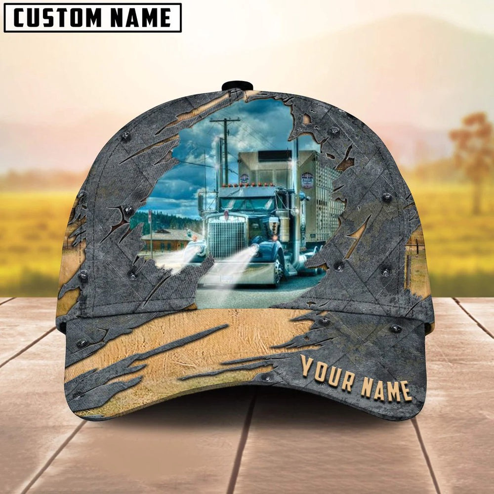 Personalized Name Blue Truck 04 Trucker Classic Cap 2024, Farmer Cap, Cap For Farmers, Best Farm Hat, Farm Use Hat