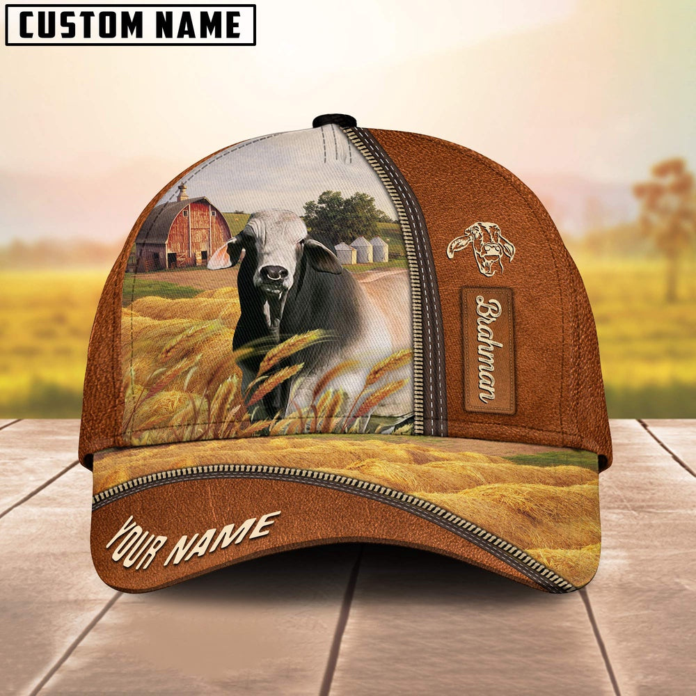Personalized Name Brahman Barn Farm Cap, Farmer Cap, Cap For Farmers, Best Farm Hat, Farm Use Hat