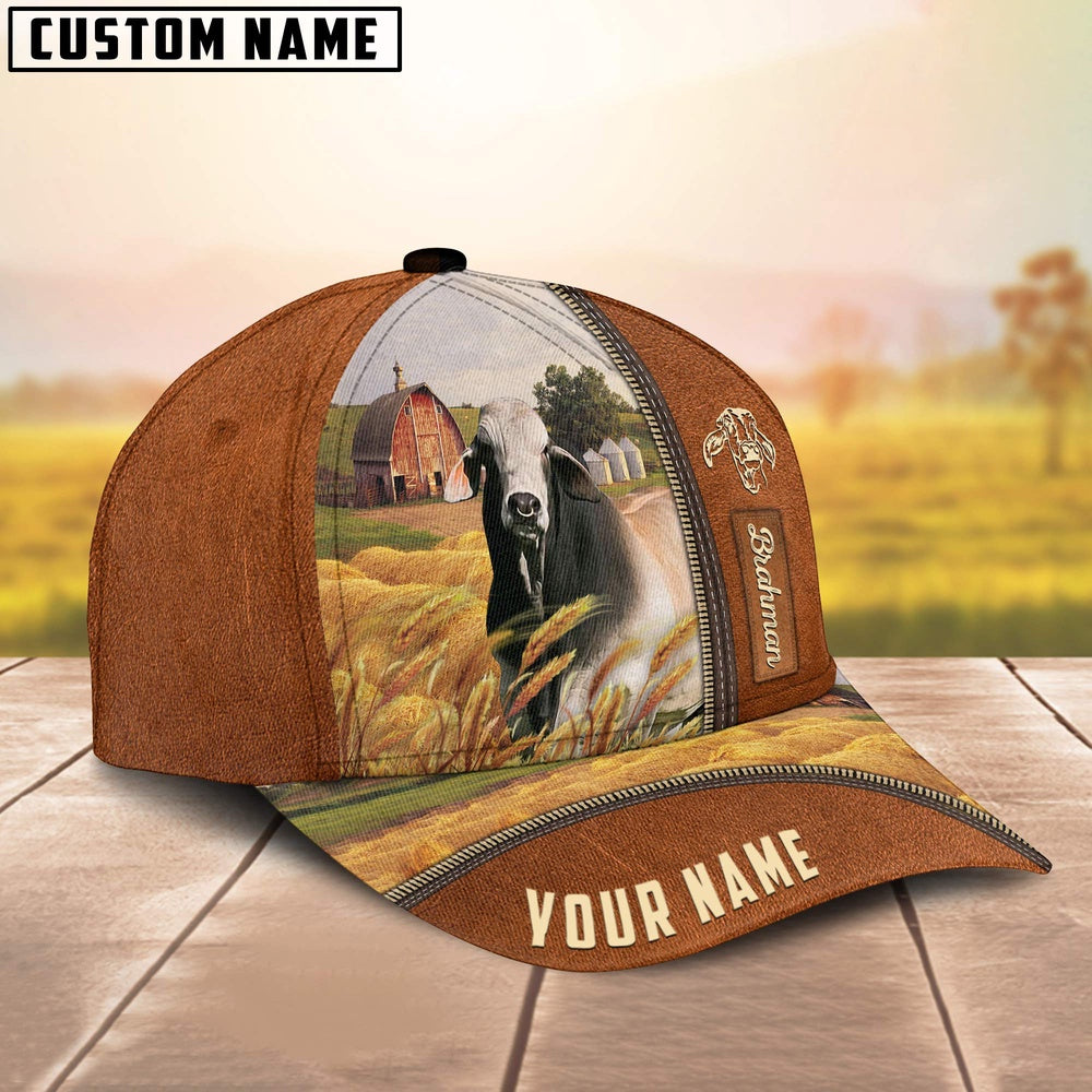 Personalized Name Brahman Barn Farm Cap, Farmer Cap, Cap For Farmers, Best Farm Hat, Farm Use Hat