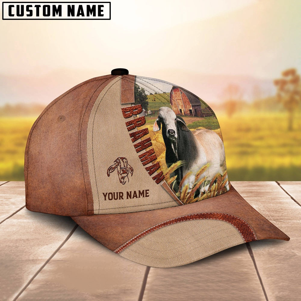Personalized Name Brahman Farm Barn Cap, Farmer Cap, Cap For Farmers, Best Farm Hat, Farm Use Hat