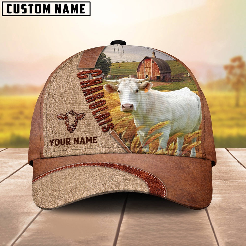 Personalized Name Charolais Farm Barn Cap, Farmer Cap, Cap For Farmers, Best Farm Hat, Farm Use Hat
