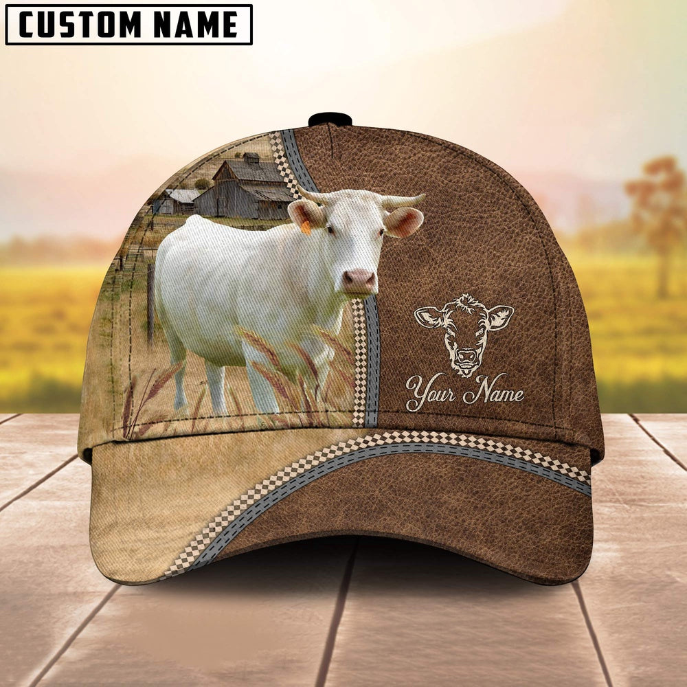 Personalized Name Charolais Farming Cap, Farmer Cap, Cap For Farmers, Best Farm Hat, Farm Use Hat