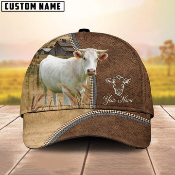 Personalized Name Charolais Farming Cap, Farmer Cap, Cap For Farmers, Best Farm Hat, Farm Use Hat
