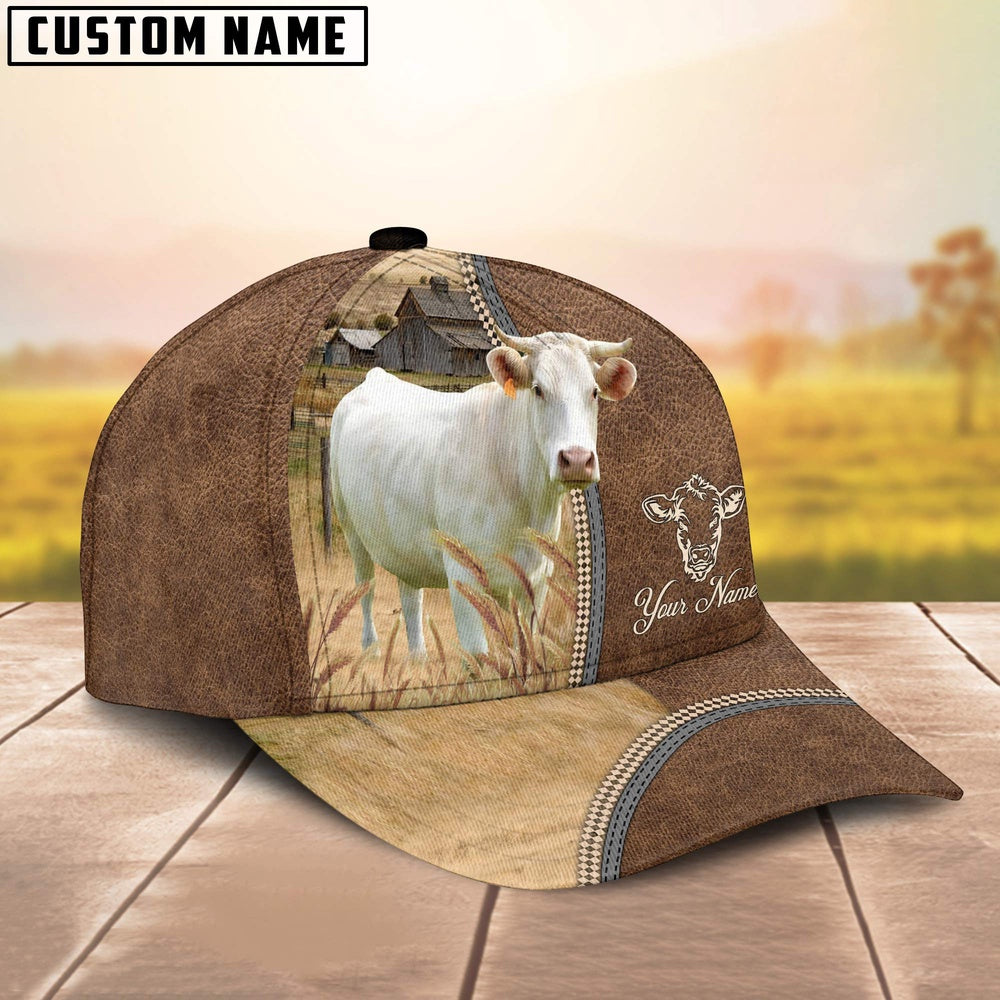 Personalized Name Charolais Farming Cap, Farmer Cap, Cap For Farmers, Best Farm Hat, Farm Use Hat