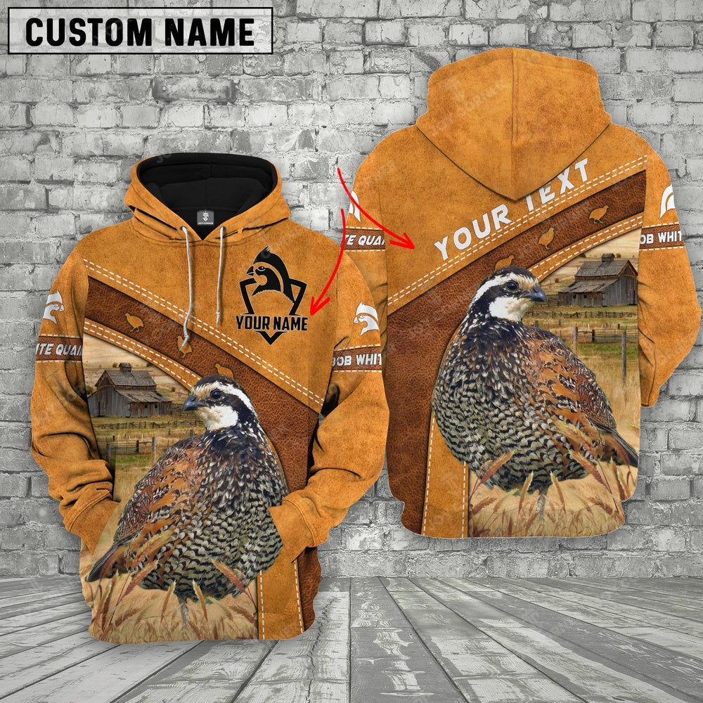 Personalized Name Farm Bob White Quail Cattle Hoodie TT6, Farmer Hoodie, Custom Farm Shirts, Farmer T Shirt