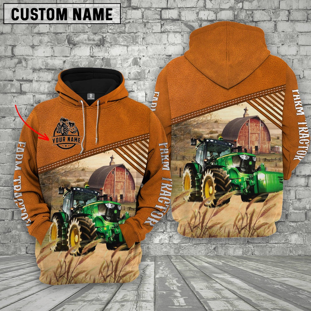 Personalized Name Farm Tractor Barn Farm 3D Hoodie, Farmer Hoodie, Custom Farm Shirts, Farmer T Shirt