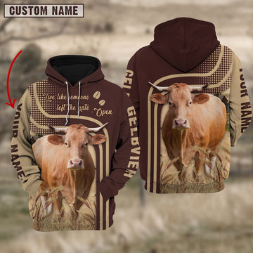 Personalized Name Gelbvieh Cattle Hoodie TT11, Farmer Hoodie, Custom Farm Shirts, Farmer T Shirt
