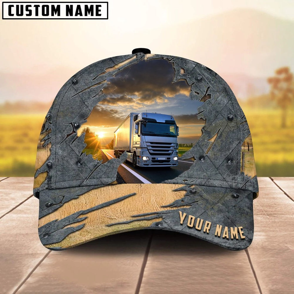 Personalized Name Grey Truck Trucker Classic Cap 2024, Farmer Cap, Cap For Farmers, Best Farm Hat, Farm Use Hat