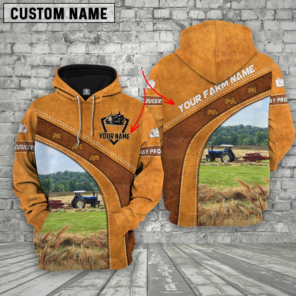 Personalized Name Hay Producer Hoodie TT1, Farmer Hoodie, Custom Farm Shirts, Farmer T Shirt
