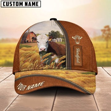 Personalized Name Hereford Barn Farm Cap, Farmer Cap, Cap For Farmers, Best Farm Hat, Farm Use Hat