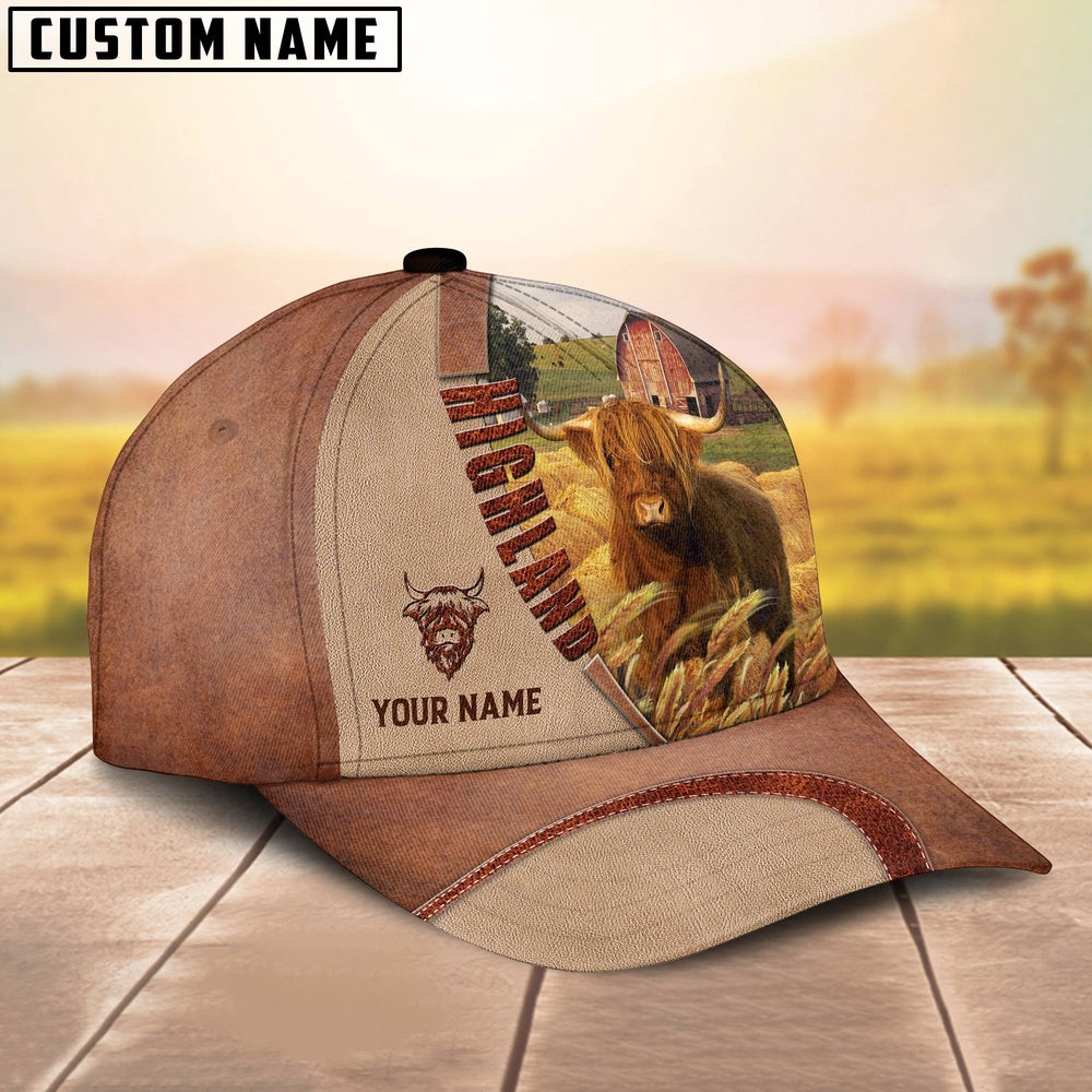 Personalized Name Highland Farm Barn Cap, Farmer Cap, Cap For Farmers, Best Farm Hat, Farm Use Hat