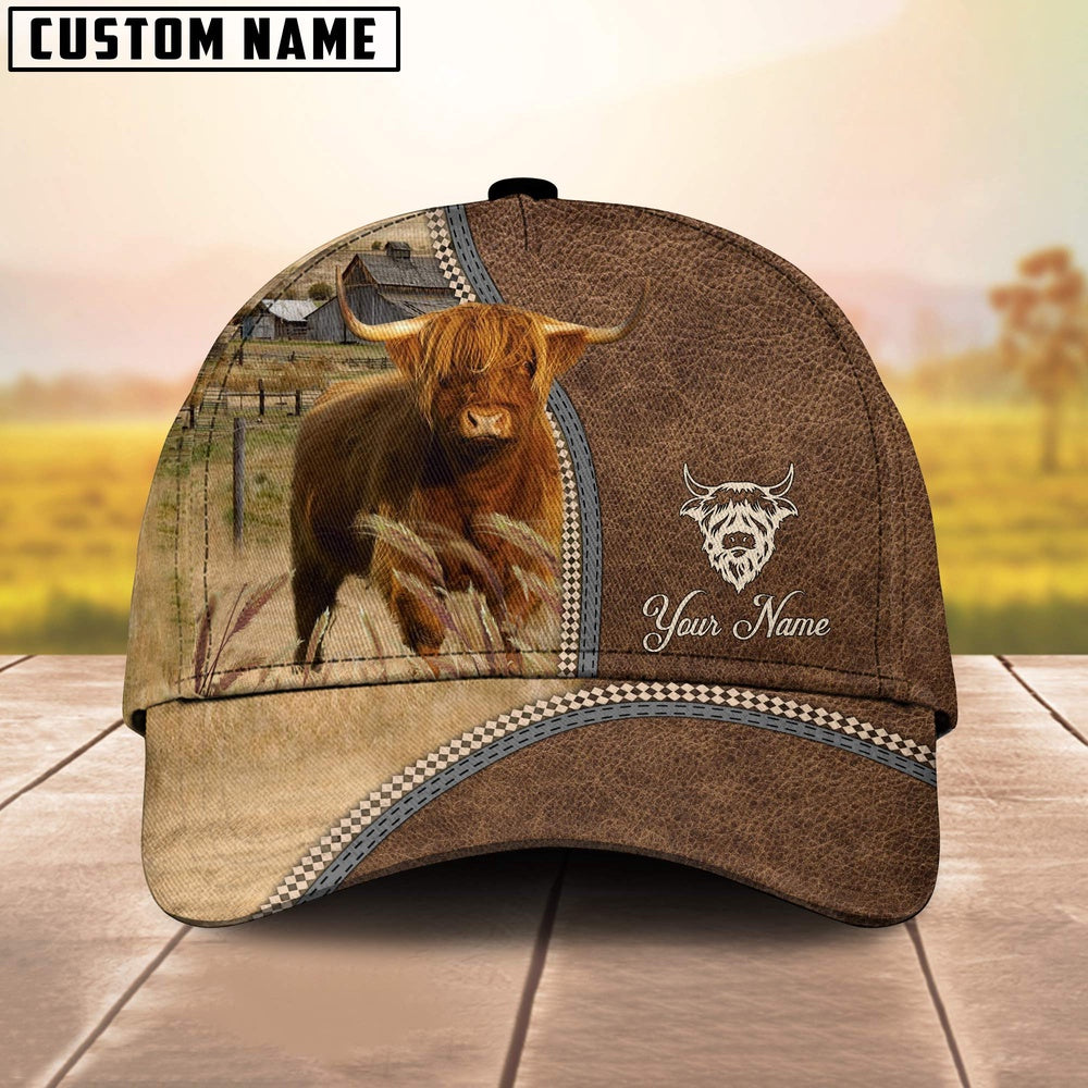 Personalized Name Highland Farming Cap, Farmer Cap, Cap For Farmers, Best Farm Hat, Farm Use Hat