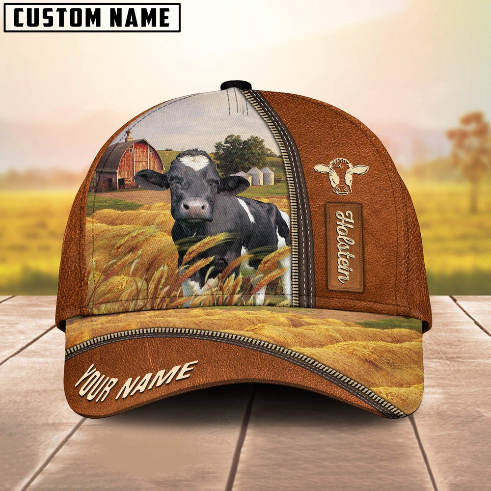 Personalized Name Holstein Barn Farm Cap, Farmer Cap, Cap For Farmers, Best Farm Hat, Farm Use Hat