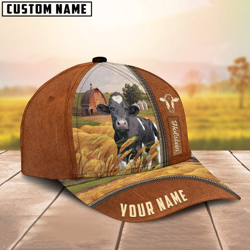 Personalized Name Holstein Barn Farm Cap, Farmer Cap, Cap For Farmers, Best Farm Hat, Farm Use Hat