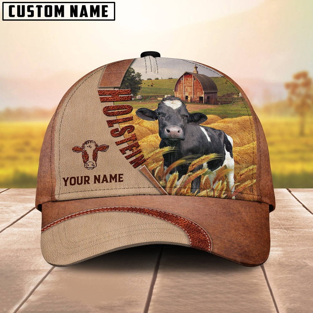 Personalized Name Holstein Farm Barn Cap, Farmer Cap, Cap For Farmers, Best Farm Hat, Farm Use Hat