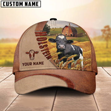 Personalized Name Holstein Farm Barn Cap, Farmer Cap, Cap For Farmers, Best Farm Hat, Farm Use Hat