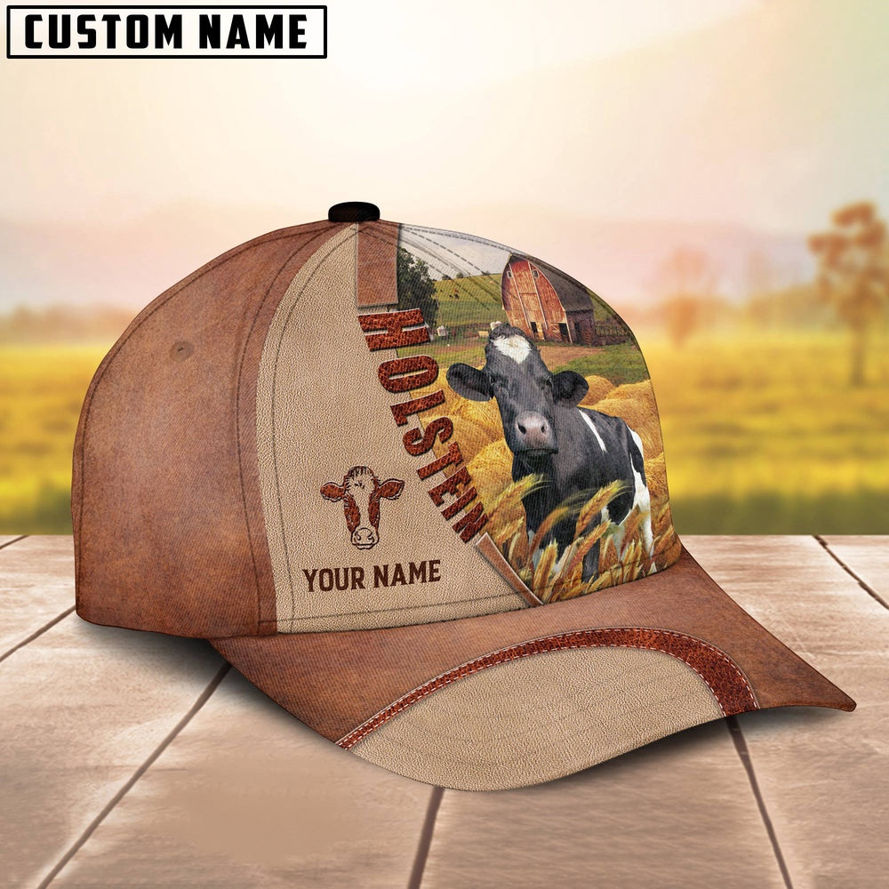 Personalized Name Holstein Farm Barn Cap, Farmer Cap, Cap For Farmers, Best Farm Hat, Farm Use Hat