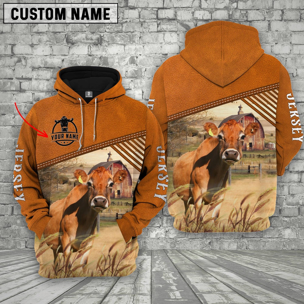 Personalized Name Jersey Barn Farm 3D Hoodie, Farmer Hoodie, Custom Farm Shirts, Farmer T Shirt