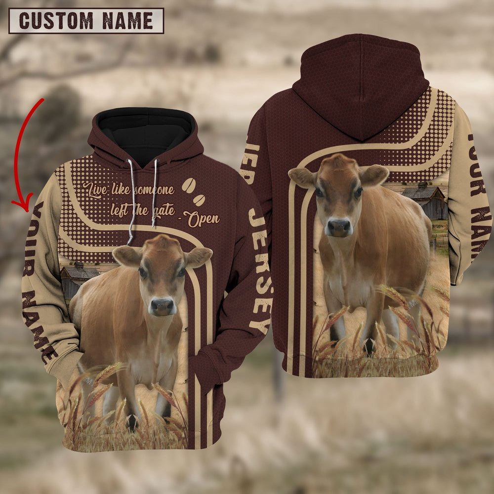 Personalized Name Jersey Cattle Hoodie TT8, Farmer Hoodie, Custom Farm Shirts, Farmer T Shirt