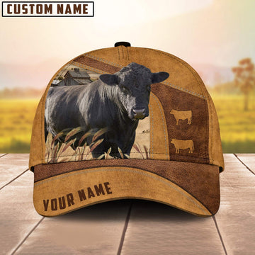 Personalized Name Lowline Angus Cattle Cap, Farmer Cap, Cap For Farmers, Best Farm Hat, Farm Use Hat