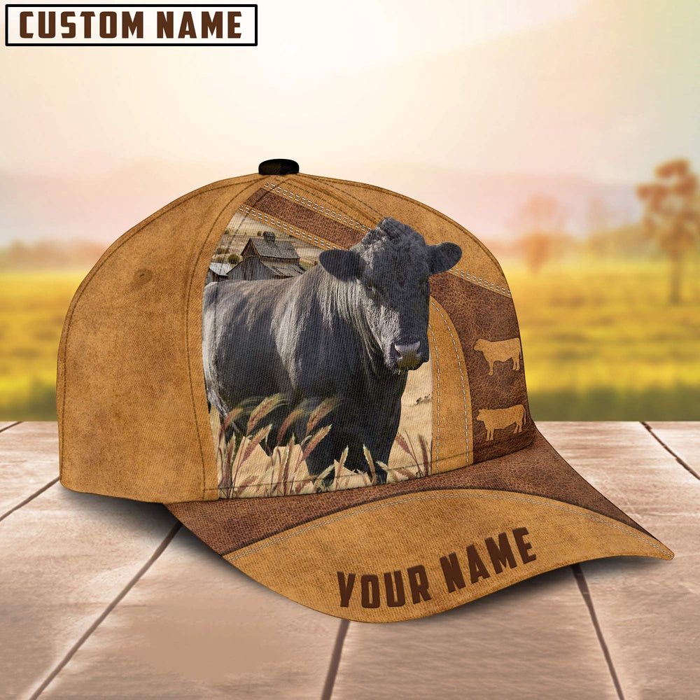 Personalized Name Lowline Angus Cattle Cap, Farmer Cap, Cap For Farmers, Best Farm Hat, Farm Use Hat