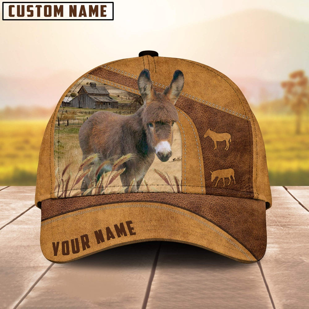 Personalized Name Miniature Donkey Cap, Farmer Cap, Cap For Farmers, Best Farm Hat, Farm Use Hat