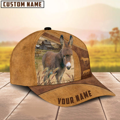 Personalized Name Miniature Donkey Cap, Farmer Cap, Cap For Farmers, Best Farm Hat, Farm Use Hat