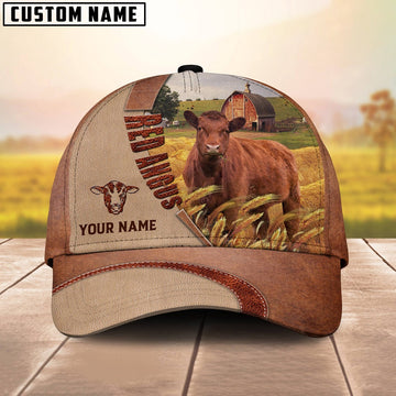 Personalized Name Red Angus Farm Barn Cap, Farmer Cap, Cap For Farmers, Best Farm Hat, Farm Use Hat