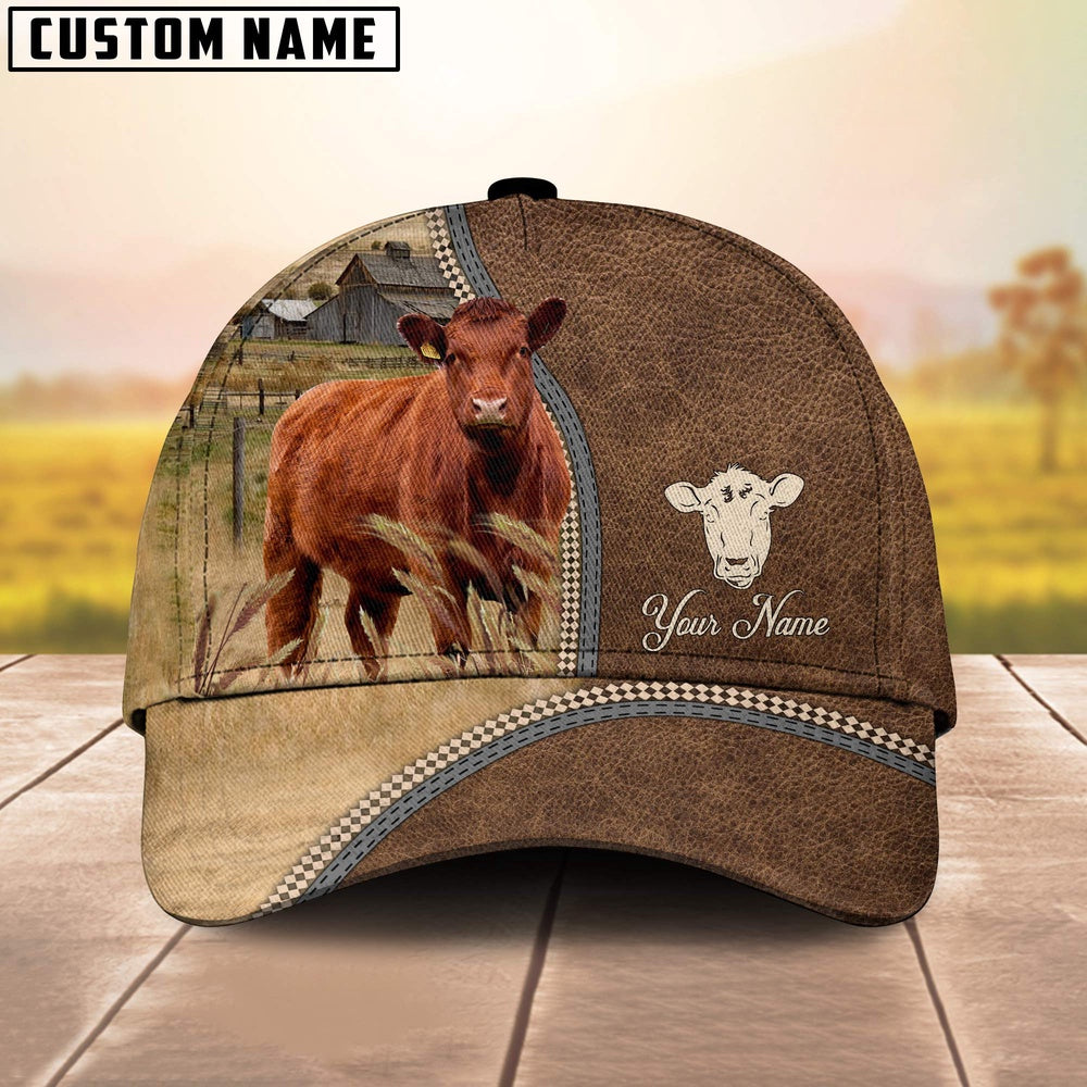 Personalized Name Red Angus Farming Cap, Farmer Cap, Cap For Farmers, Best Farm Hat, Farm Use Hat