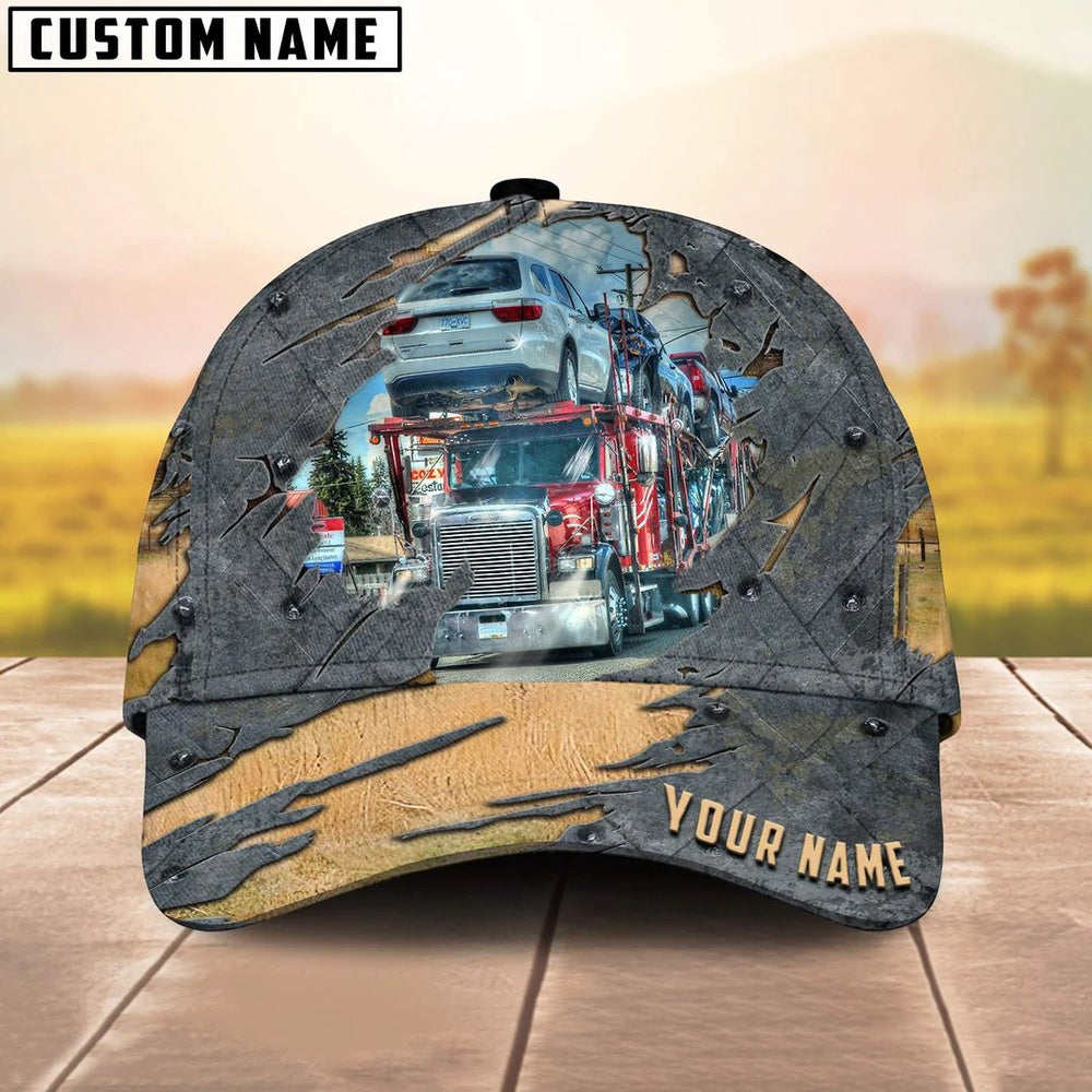 Personalized Name Red Truck 02 Trucker Classic Cap 2024, Farmer Cap, Cap For Farmers, Best Farm Hat, Farm Use Hat
