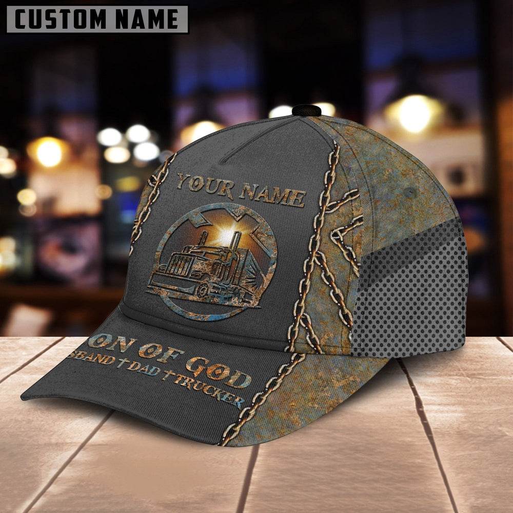 Personalized Name Son Of God, Husband, Dad, Trucker 3D All Printed Cap, Farmer Cap, Cap For Farmers, Best Farm Hat, Farm Use Hat