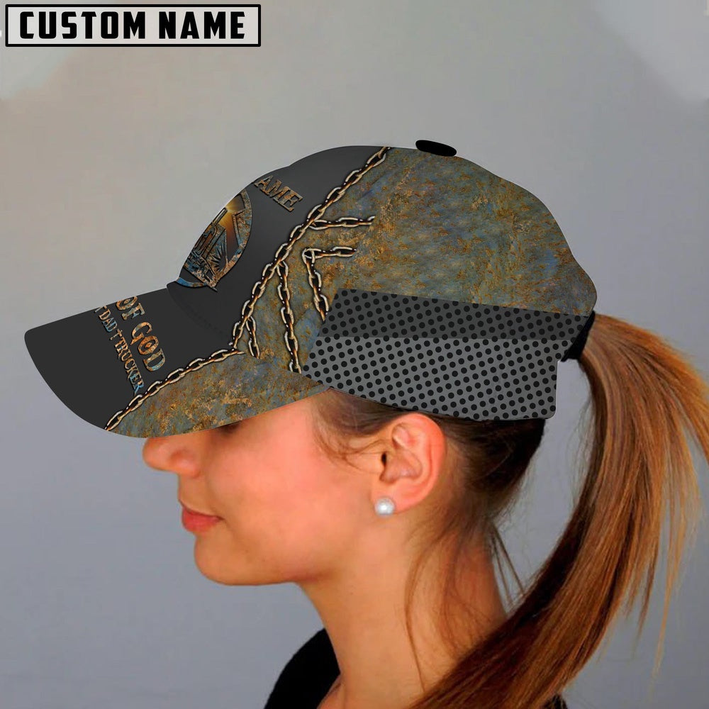 Personalized Name Son Of God, Husband, Dad, Trucker 3D All Printed Cap, Farmer Cap, Cap For Farmers, Best Farm Hat, Farm Use Hat