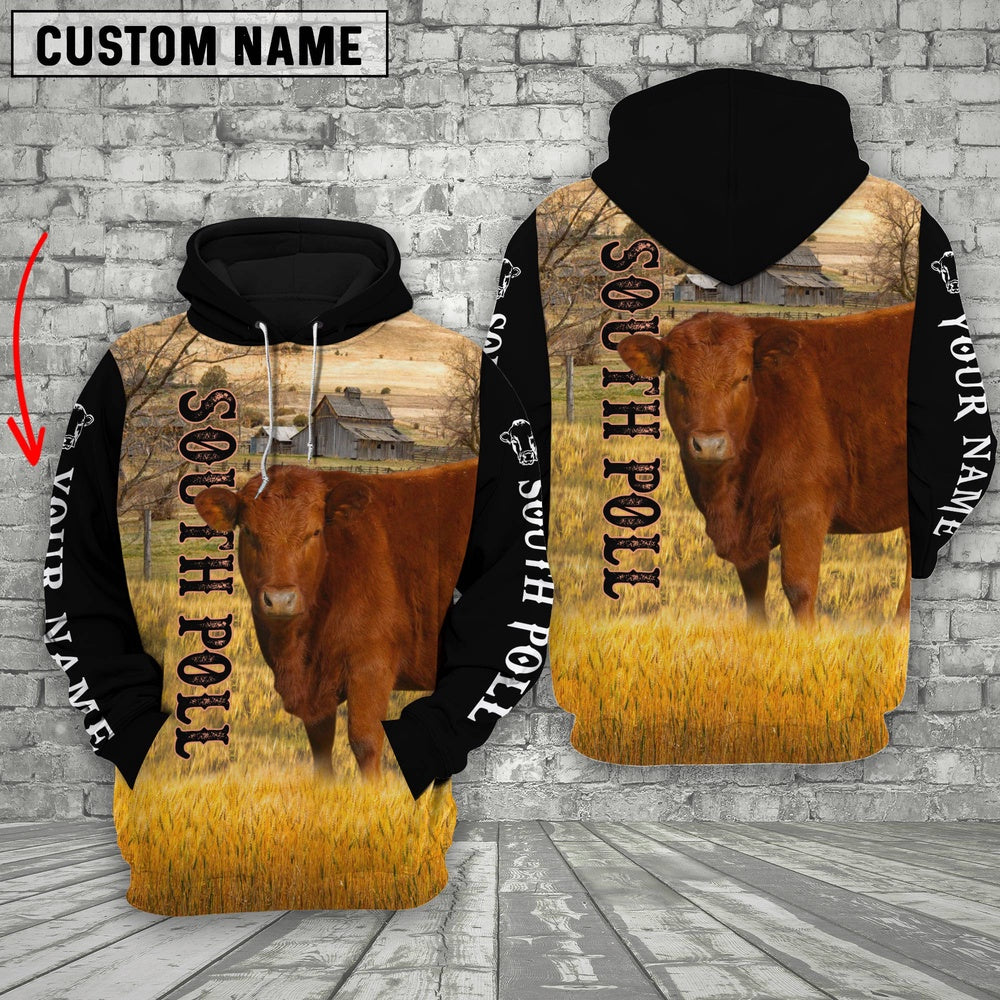 Personalized Name South Poll On The Farm 3D Hoodie, Farmer Hoodie, Custom Farm Shirts, Farmer T Shirt