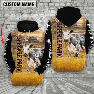 Personalized Name Speckle Park Cattle On The Farm All Over Printed 3D Hoodie, Farmer Hoodie, Custom Farm Shirts, Farmer T Shirt