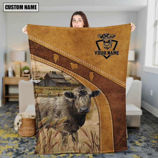 Personalized Name Teddy In Field Farmhouse Blanket, Farm Blanket, Farm Animal Blanket