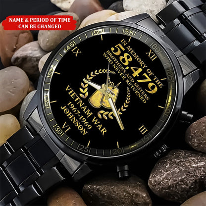 Personalized Name Time 58479 Brothers And Sisters Vietnam Veteran Business Watch, Military Watch, Military Watches For Men, Fathers Watches